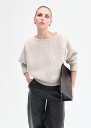 Batwing Sweater in Silk Cashmere -  Arctic - CO Collections
